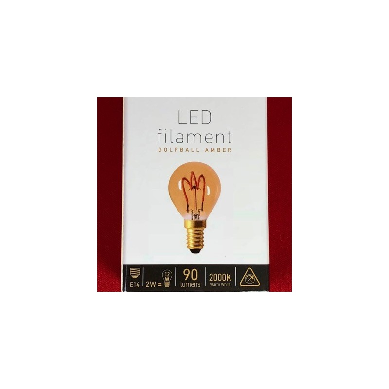 Ampoule sphère LED E14 filament spirale