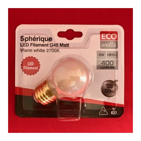 Ampoule Sphère LED E27 mate