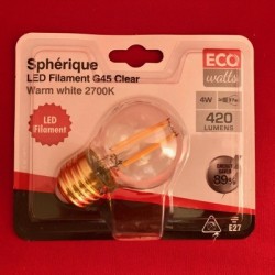 Ampoule LED Sphère E27 claire