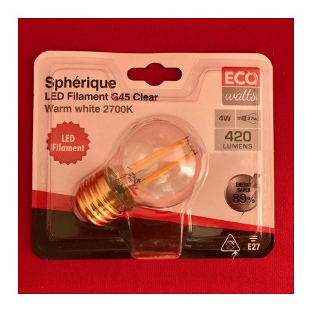 Ampoule LED Sphère E27 claire