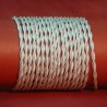 Câble électrique tissu torsadé ivoire 2X0.75