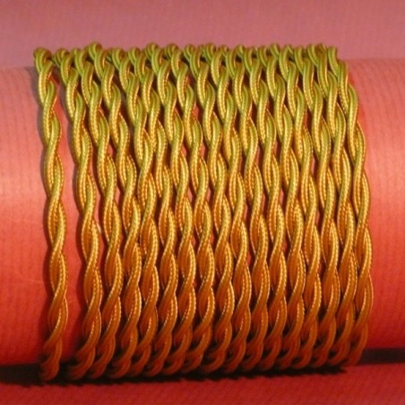 Câble électrique tissu torsadé bronze 2x0.50mm