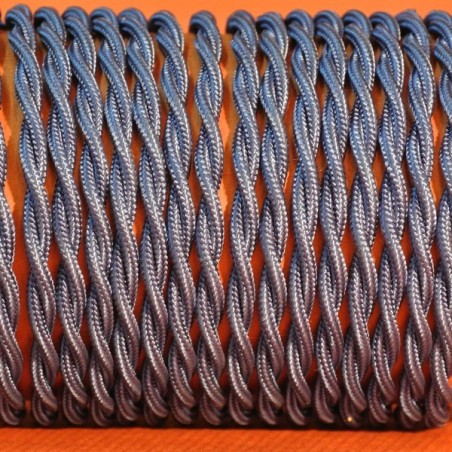 Câble électrique Torsadé Vintage Marron - 3 Conducteurs, 1 Mètre - Pour éclairage Décoratif