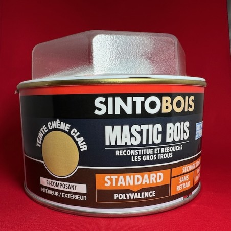 SINTOBOIS - Mastic à Bois Gros trous & fissures - Bois Exotique 400g Sinto  Bois 3169980391007 : Large sélection de peinture & accessoire au meilleur  prix.