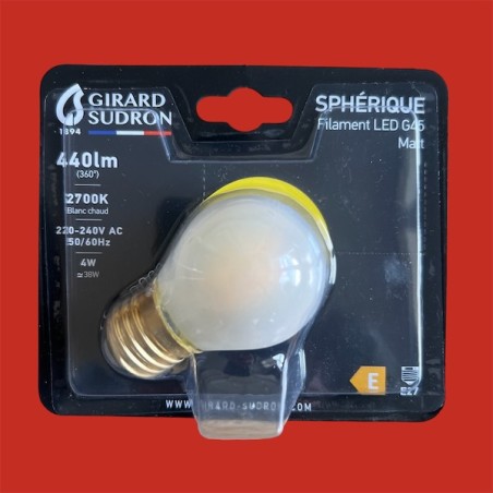 Ampoules LED spheres G45 E27 4 Watts mates