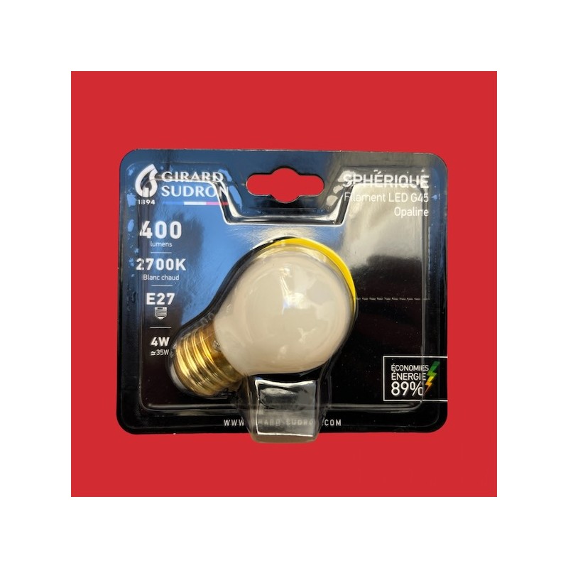Ampoule sphere E27 opaline blanche LED