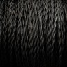 Câble électrique torsadé tissu noir 2X0.50