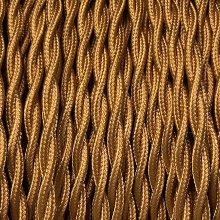 Câble électrique torsadé tissu bronze 2X0.75