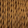 Câble électrique torsadé tissu bronze 2X0.75