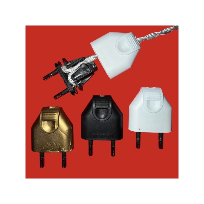 Fiches électriques males a clips