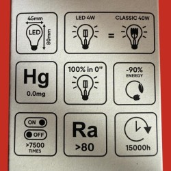Ampoule led sphere G45 E27 4W milky