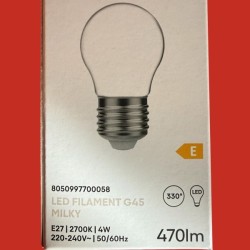 Ampoule led sphere G45 E27 4W milky