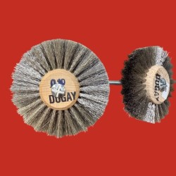 Brosses sur axe acier fines