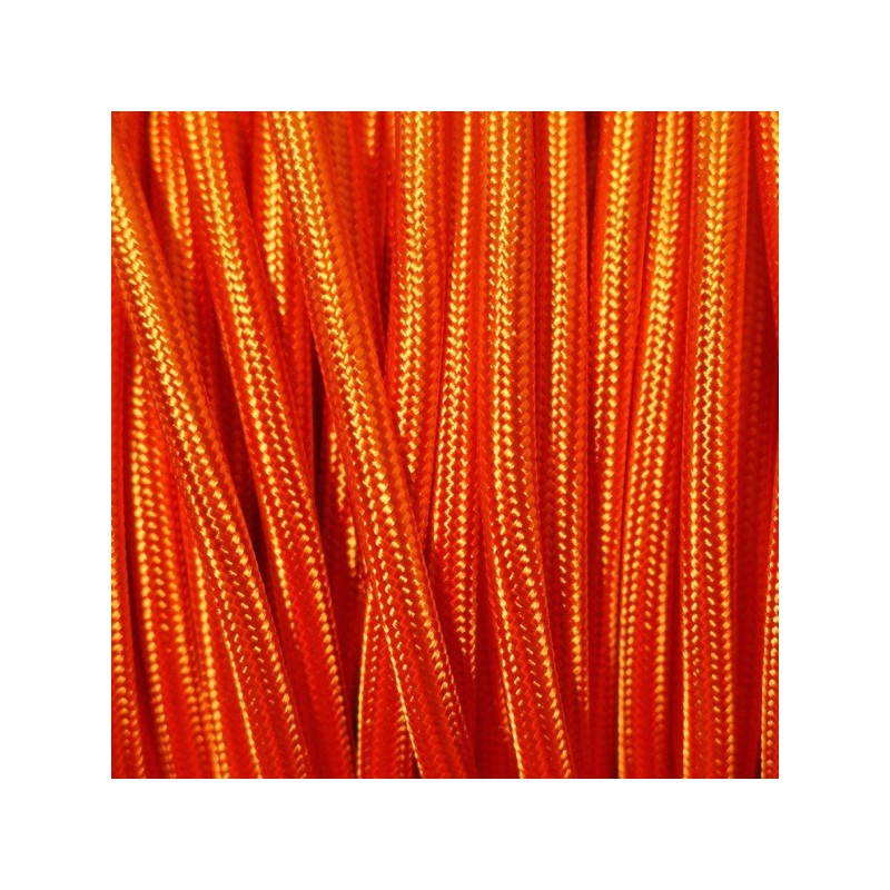 Fil électrique rond recouvert de tissu orange 2X0.75