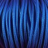 Fil électrique tissu bleu 2x0.75 rond