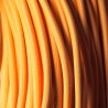 Câble électrique tissu "fluo" orange