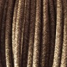 Câble électrique tissu chiné marron