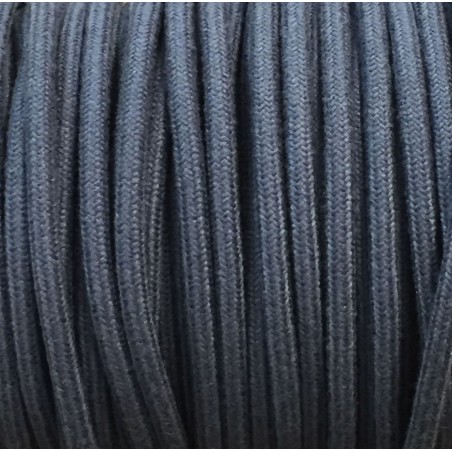 câble électrique tissu coton bleu jean