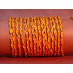 Câble électrique torsadé tissu orange 2X0.75
